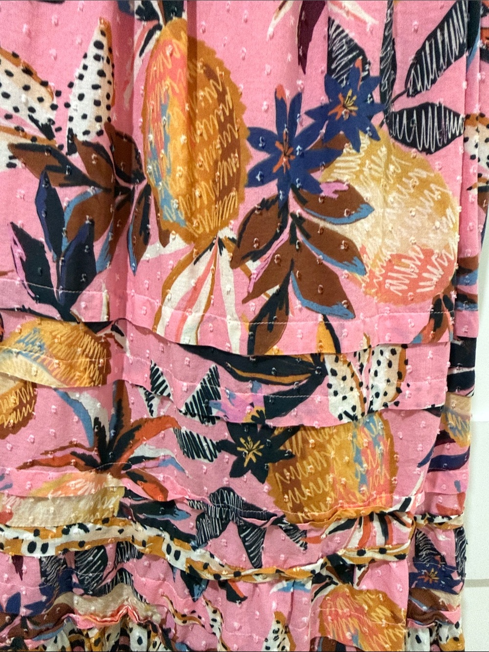 FARM Rio Pink Multicolor Tropical Midi Dress - Picture 4 of 4